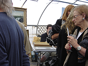 Art in Good Taste Fundraiser at Ives Farm by Cheshire Land Trust, Misc. picture of the event, John O'Keefe seen through the crowd