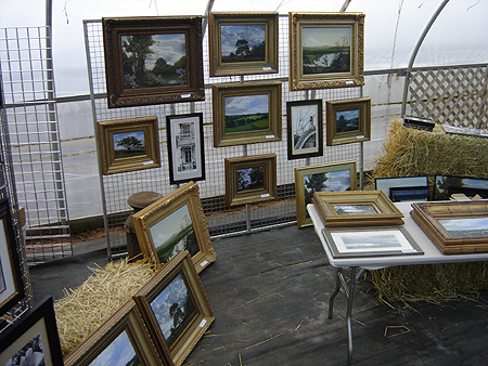 Art in Good Taste Fundraiser, Setup completed, full booth