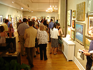 Annual Non-Member Painting and Sculpture Exhibition, guests start arriving