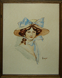 Watercolor on Paper, Kathy Singer, 1970's