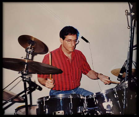 Songwriting and Recording, Late 90's Session Photo, Keith Ribera on the Drums