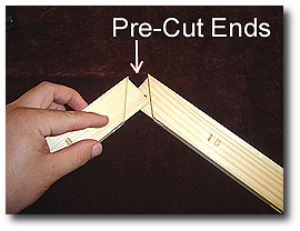 8 x 10 Canvas Stretching - Step 2 - Dry-Fit first two stretcher bars