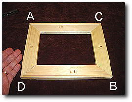 8 x 10 Canvas Stretching - Step 4 - Fully seat remaining stretcher bars