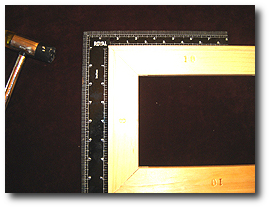 8 x 10 Canvas Stretching - Step 8 - Recheck for squareness