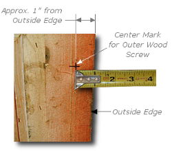 Hanging Hardware - Step 4 - Measure Horizontal D-Ring Position